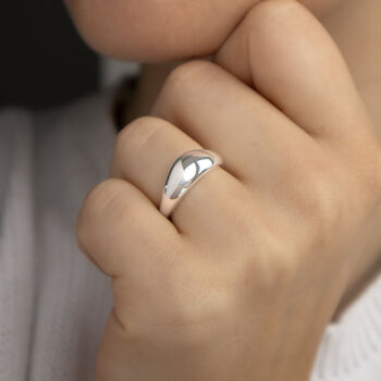 Chunky Sterling Silver Wave Ring, 3 of 7