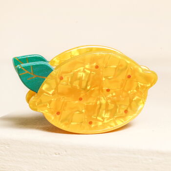 Large Yellow Lemon Hair Clip, 2 of 4