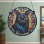 Cat Black Stained Glass Effect Suncatcher, thumbnail 6 of 6