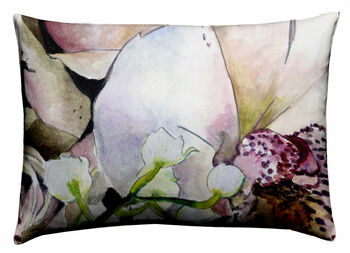 Pink Flowers Outdoor Cushion, 2 of 2