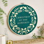Personalised Family Christmas Wreath Velvet Hoop, thumbnail 1 of 2