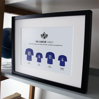 Personalised Football Family Team Framed Print, 5 of 9