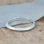 Thin Band Ring. Sterling Silver Stackable Carved Ring, thumbnail 8 of 8