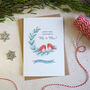 Mistletoe Robins First Married Christmas Card, thumbnail 6 of 9