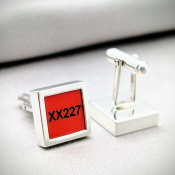 Red Arrows Cufflinks | Upcycled Rudder | Aviation Gift, 2 of 8