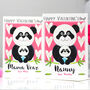 Personalised Panda Mummy Valentine's Card, thumbnail 6 of 8