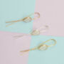 Moonstone Fish Hook Rose/Gold Plated Silver Earrings, thumbnail 1 of 7