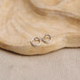 Minimalist Open Circle Stud Earrings In Silver Or Gold, thumbnail 5 of 9