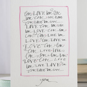 'Love, Love, Love…You' Romantic Card, 3 of 3