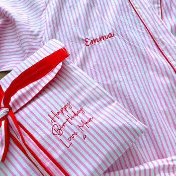 Personalised Stripe Kimono Bathrobe, 3 of 8