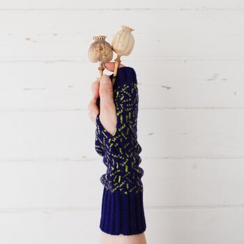 Scatter Lambswool Knitted Wrist Warmers, 3 of 12