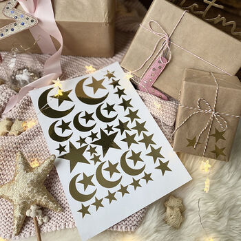 Star And Moon Christmas Gift Stickers, 3 of 6