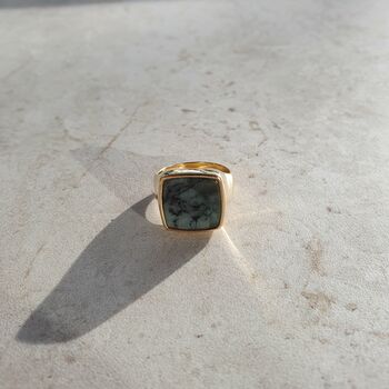 Ray Signet Emerald Ring, 5 of 11
