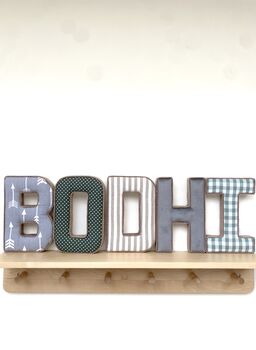 Handmade Woodland Fabric Name Letters For Baby’s Nursery, 7 of 11