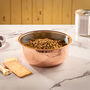 Large Copper Pet Bowl With Tin Lining And Hammered Finish, thumbnail 6 of 7