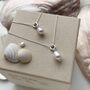 Recycled Sterling Silver And Freshwater Pearl Drop Necklace, thumbnail 1 of 9
