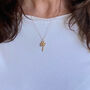 Palm Tree Necklace, Solid Gold Necklace, thumbnail 4 of 6