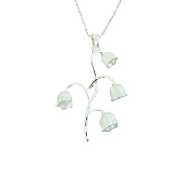 Lily Of The Valley White Flower Pendant Necklace, 4 of 5