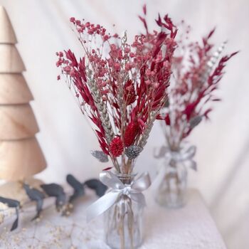 Mini Christmas Dried Flower Arrangement With Vase, 2 of 3