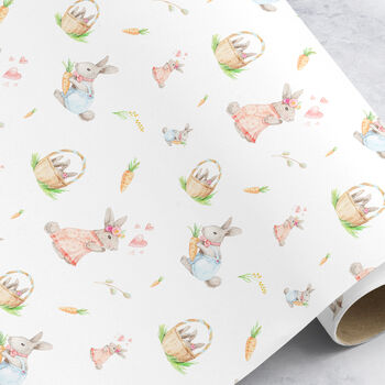 Rabbits Wrapping Paper Roll Or Folded, 3 of 4
