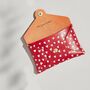 Personalised Heart Print Red Leather Card + Coin Purse, thumbnail 3 of 6