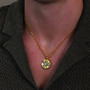 18 K Gold Plated Vermeil Coin Necklace With Mixed Stones, thumbnail 10 of 11