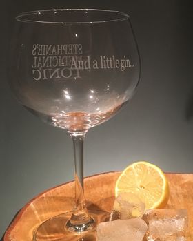 Medicinal Tonic…And A Little Gin Personalised Gin Glass, 2 of 6