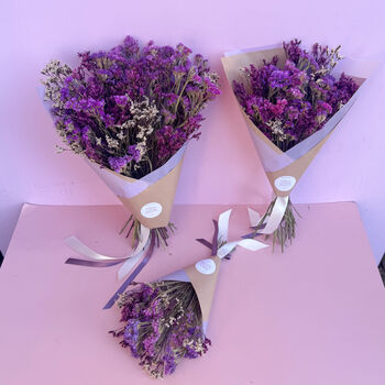 Purple Wildflower Arrangement With Statice, 10 of 11