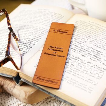 Personalised Leather Bookmark, 4 of 4