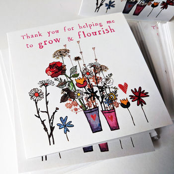 Thank You For Helping Me Grow And Flourish Cards, 5 of 6