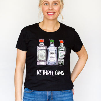 'We Three Gins' Christmas T Shirt, 5 of 6