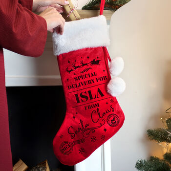 Special Delivery Christmas Stocking For Kids, 2 of 4