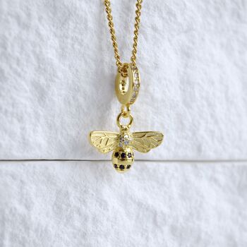 18 K Gold Bee Charm For Women 925, 5 of 9