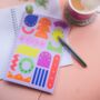 Shapes Notebook With Bright Bold Patterns, thumbnail 1 of 2