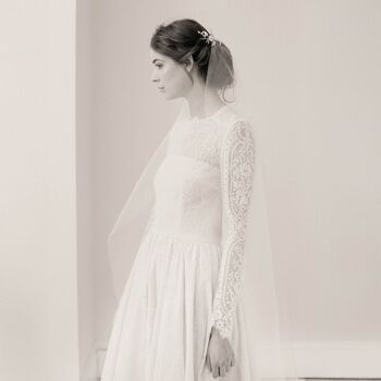 Barely There Wedding Veil • Minimal Wedding Veil • Lightweight Wedding Veil • Raw Edge Wedding Veil • Sheer Wedding Veil, 4 of 12