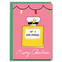 Number One Girlfriend Perfume Merry Christmas Card, thumbnail 1 of 3