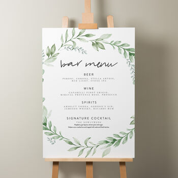 Botanical Wedding Menu Sign 'Amelia', 5 of 9
