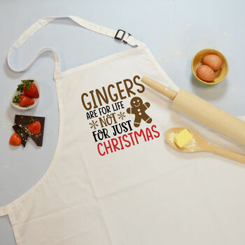 Funny Gingerbread Christmas Apron – Gingers Are For Life Not Just For Christmas, 6 of 8