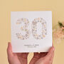 Personalised Love Hearts Pearl 30th Anniversary Card, thumbnail 1 of 9