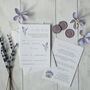 Lilac Wedding Invitation With Lavender Wax Seal, thumbnail 6 of 11