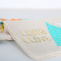 Personalised Llama Love Cosmetic Accessory Pouch, thumbnail 3 of 4