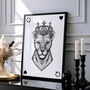 Queen Lioness Playing Card Wall Art Print, thumbnail 1 of 6