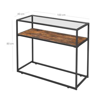 Glass Tabletop Console Table Side Table, 7 of 7