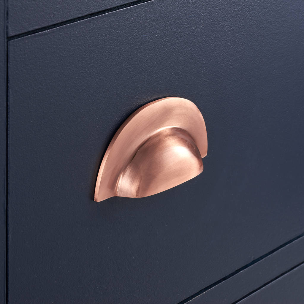 Modern Brass Gold Copper Drawer Cup Handle By Pushka Home
