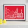 Manchester Skyline Typography Print, thumbnail 6 of 8