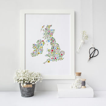 Floral Map Of The British Isles Print, 3 of 3