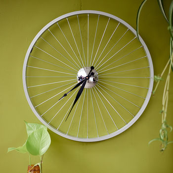 Bicycle Wheel Clock 57 Cm Black, 3 of 6