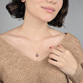 Heart Amethyst February Birthstone Necklace, 4 of 5