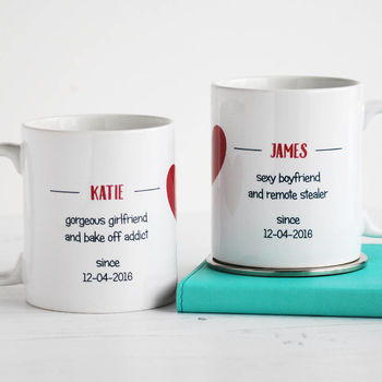 Set Of Two Personalised Anniversary Mugs, 3 of 5