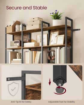 Six Level Bookcase Kitchen Storage Shelf Industrial, 4 of 6